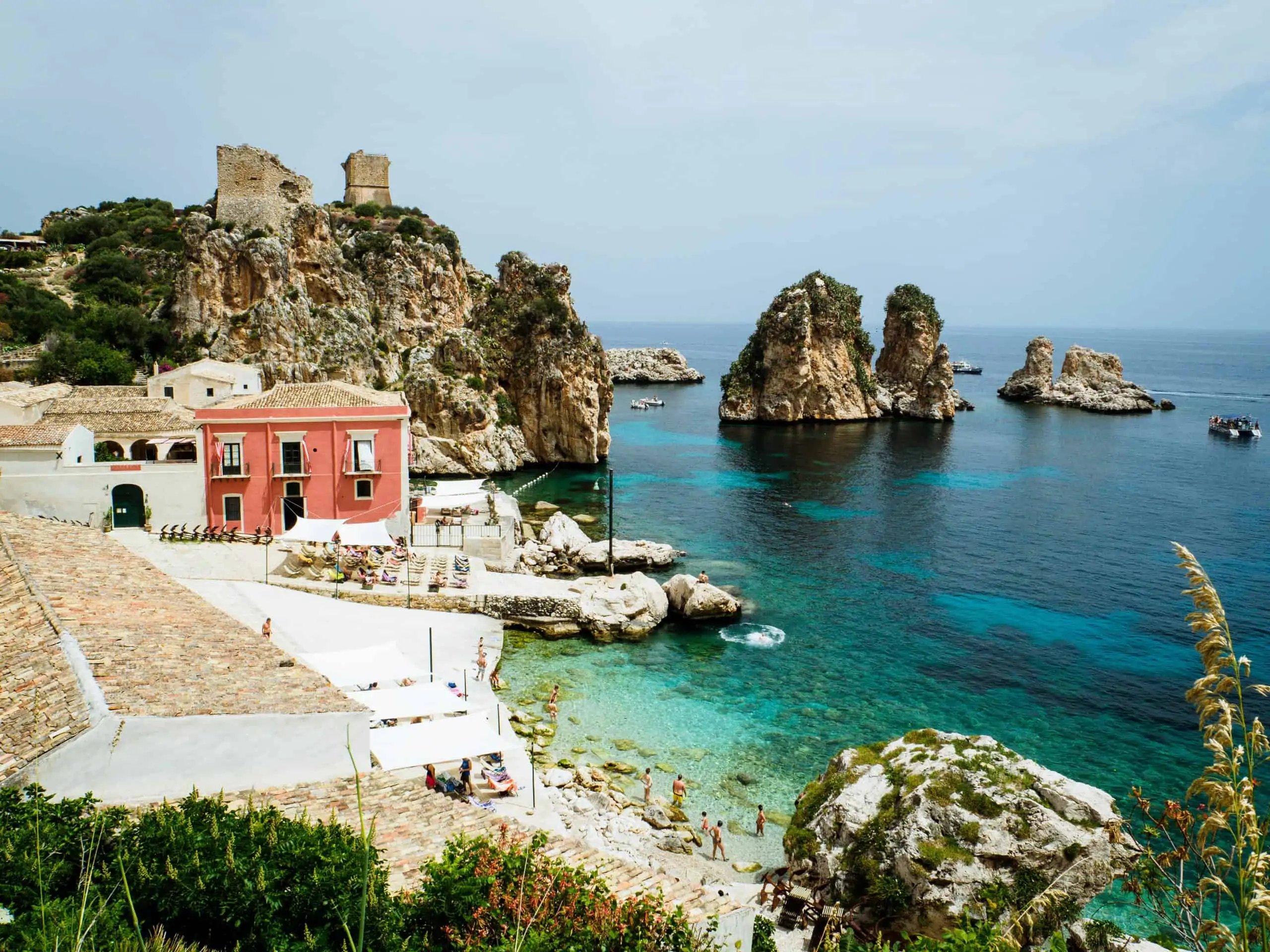 Mediterranean coastal scene