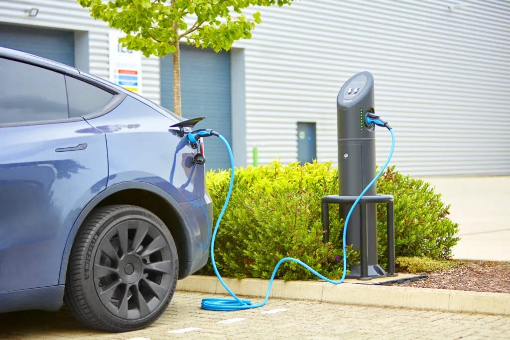 Electric charged Tesla